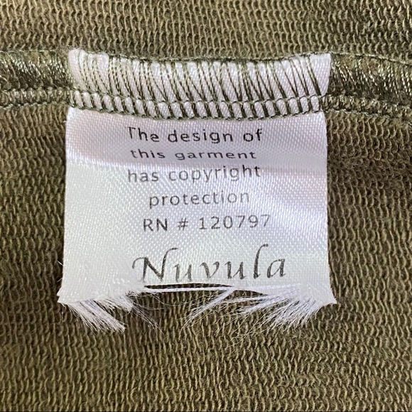 Nuvula Sweatshirt Illustrated Graphic Womens Size M Olive Green Artsy Full Zip - Picture 15 of 16